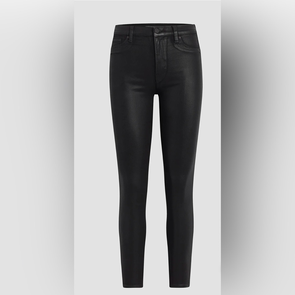 Hudson Jeans Women's Black Skinny Faux Leather Look Jeans